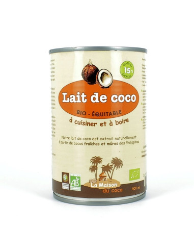 LAIT DE COCO 15 % 400 ml MAISON DU COCO