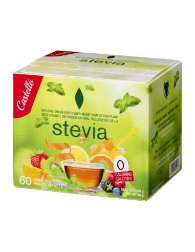 Stevia sachet sans sucre ajouté et...